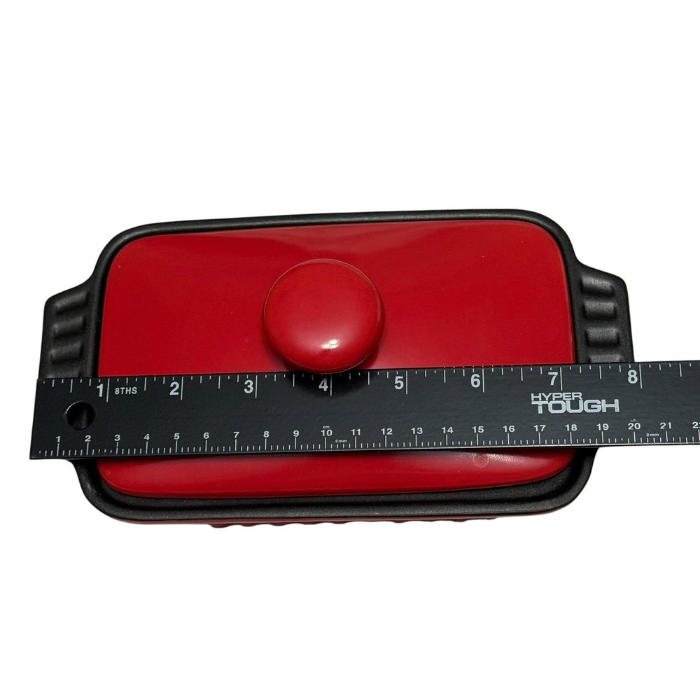 Crock-Pot Red Mini Casserole Dish w Lid 8" Loaf Baker Oven Safe - Picture 8 of 8
